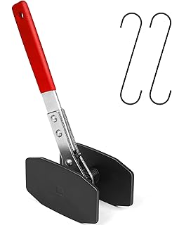 360° Brake Caliper Press Tool with Double Caliper Hangers, Ratchet Piston Spreader Automotive Tools, Brake Piston Spreader for Car Brake Repair & Instalation Red
