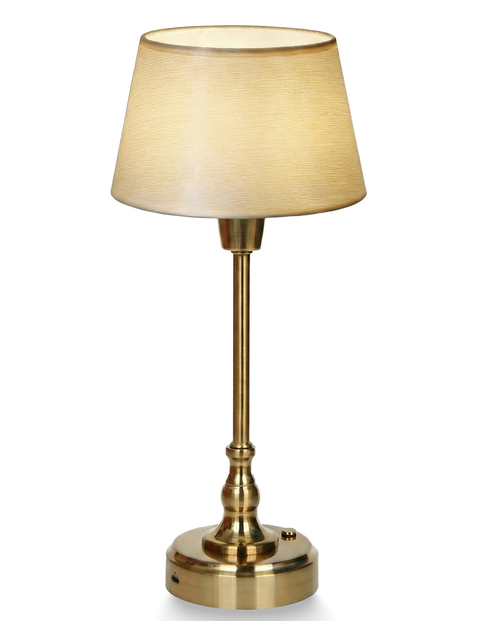 DLLHAVENU Portables Cordless Table Lamp, Fabric Shade Desk Lamp, 5000mAh Rechargeable Battery Powered Lighting, Dimmable Light for Dining Room, Bedroom, Bedside, Bar, Night Light, Camping, Balcony