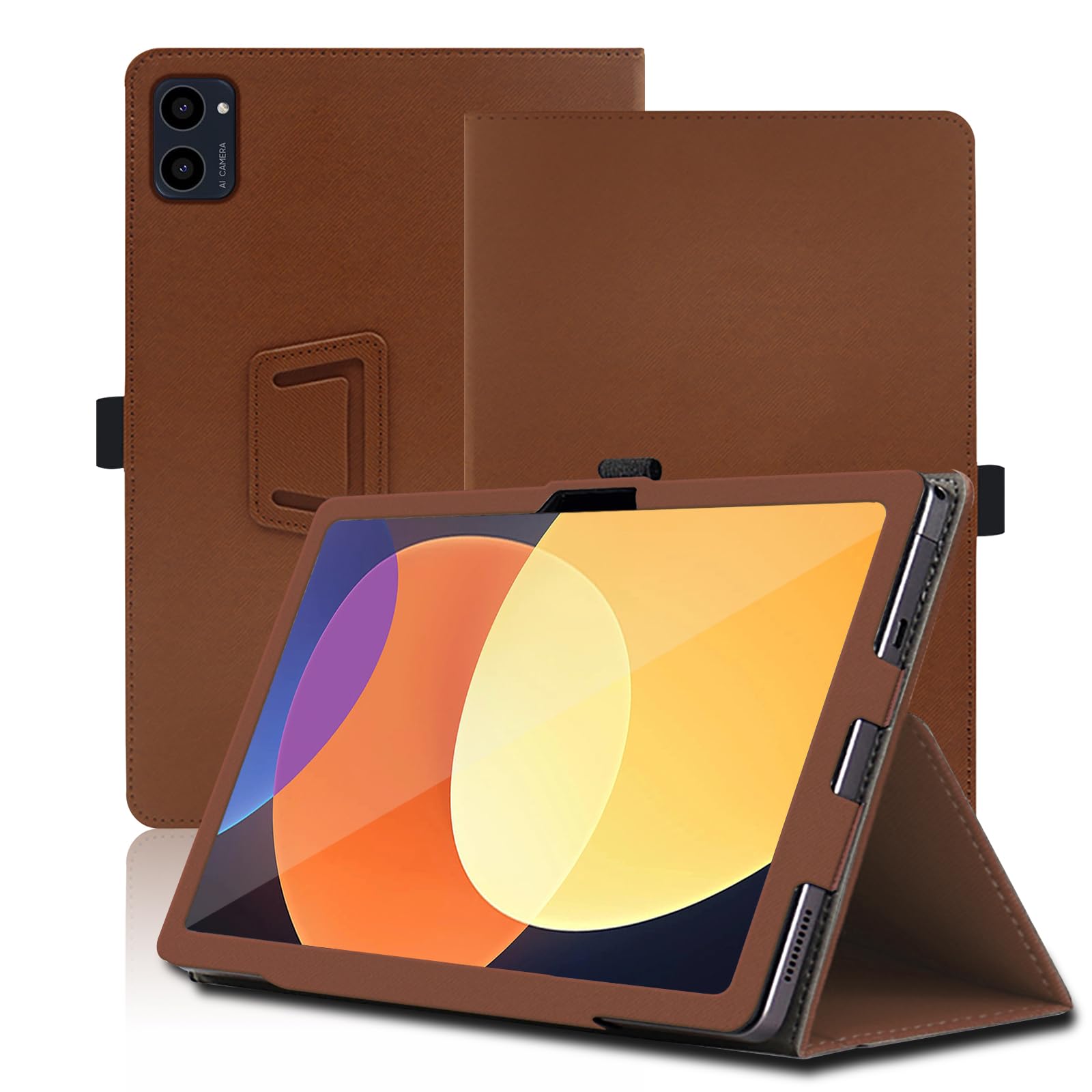 Case for Apolosign EM101A 10.1 inch, Apolosign EM101A Tablet Case, Folding Stand Protective Cover with Pencil Holder and Wrist Strap, Full Protection.