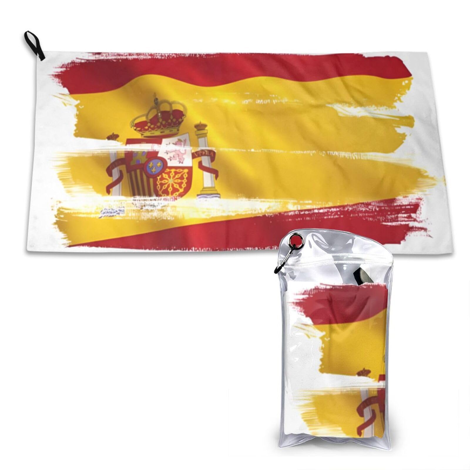 DUYKIMQW Spain Flag Print Quick Dry Towel 16x31.5in White
