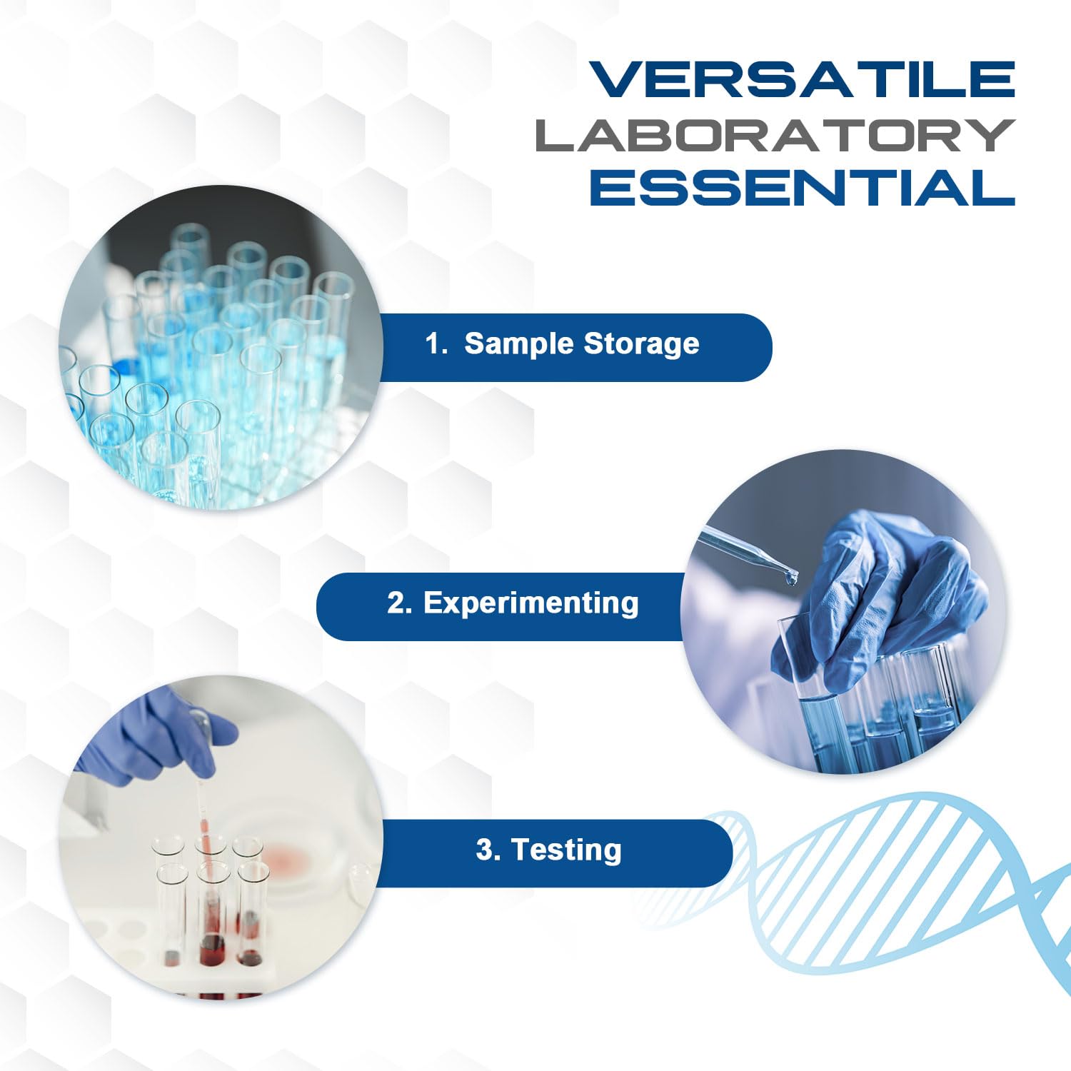 LabChoice Plastic Test Tubes - 500 Count, 16x100mm Polypropylene Test Tube for Centrifugation & Testing - Clear PP Material - Lab Equipment and Supplies