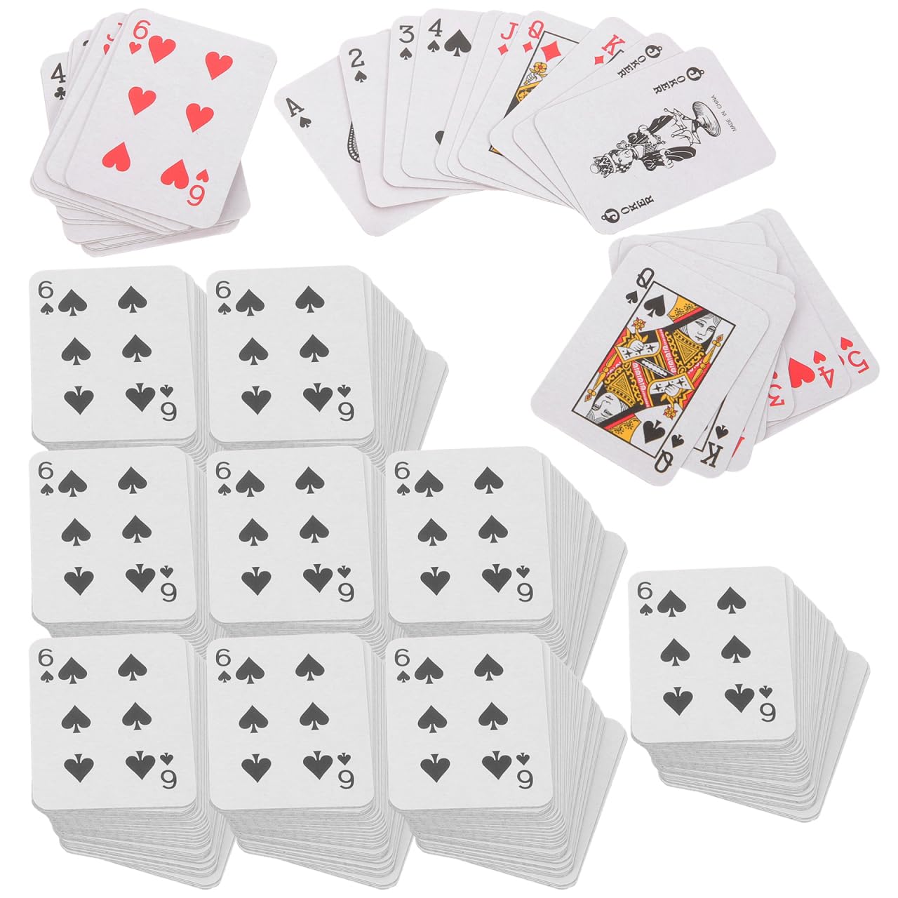 CVUTOVO Miniature Playing Cards 10 Sets Mini Deck of Cards for Travel Games Kids Party Favors Camping Picnic Small Play Cards Toy