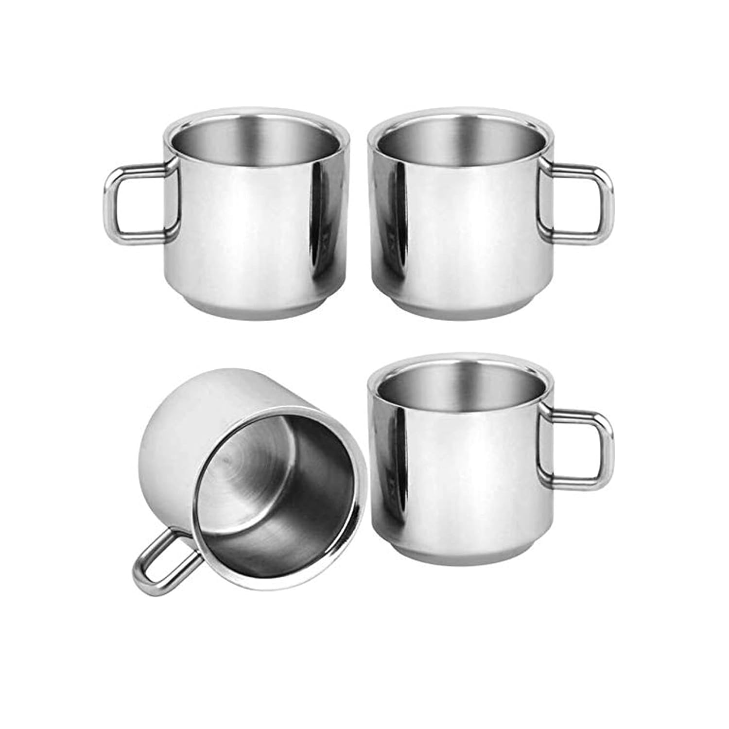 Buy Dr. WaterR Stainless Steel Double Wall Tea Cup Set, Capacity 100ml
