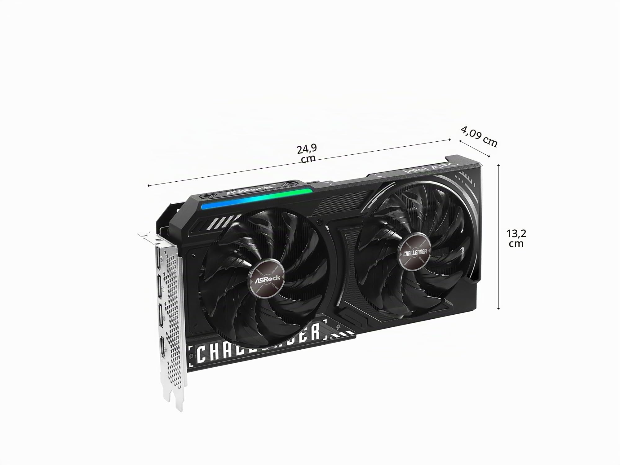 Asrock Intel Arc B580 Challenger 12gb Oc Gddr6 (asrock Intel Arc B580 Challenger Oc 12gb Gddr6 Graphics Card, 2740 Mhz Base Clock, Dual Fan, 3x Displ