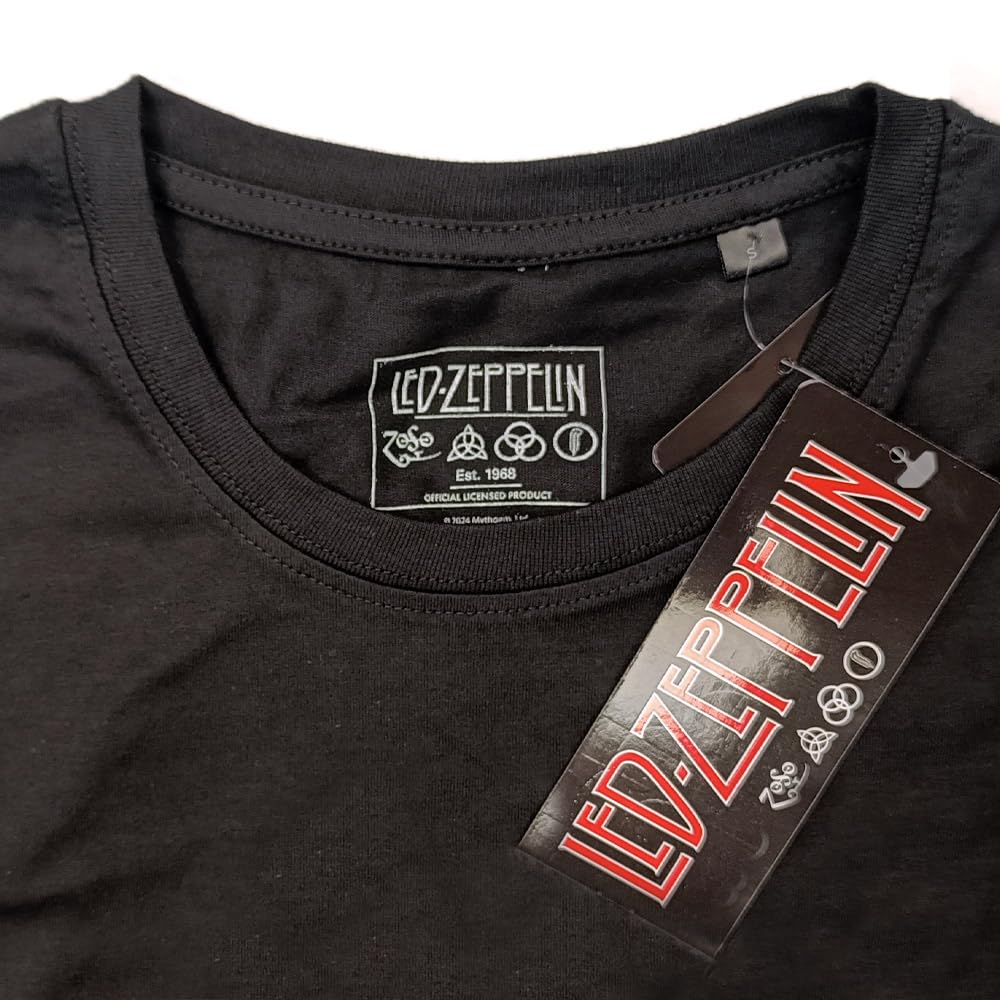 Led Zeppelin T-shirt U.S. Tour 1975 T-shirt officiel Band Rock. T-shirt unisexe adulte garçon.