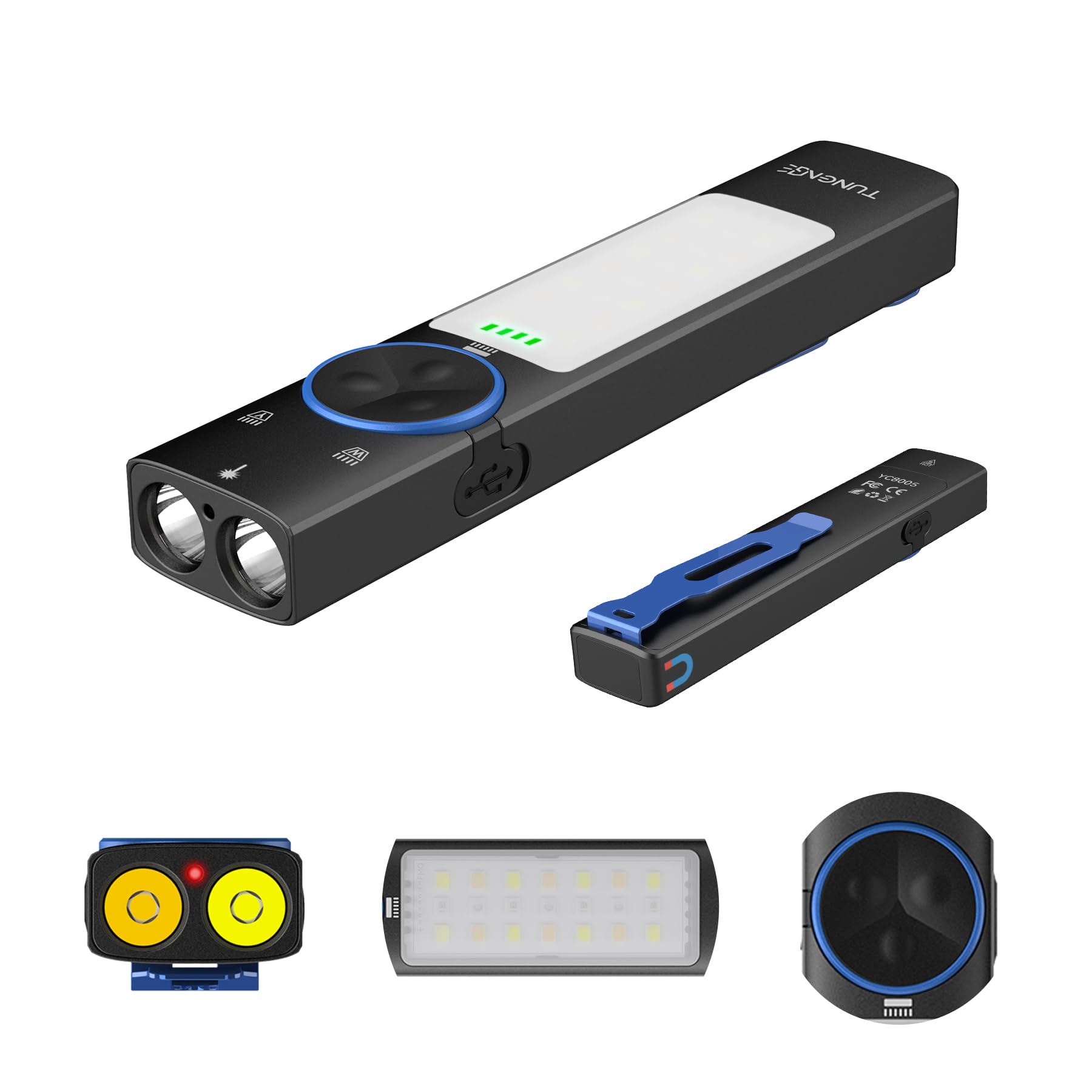 Lampe torche rechargeable plate
