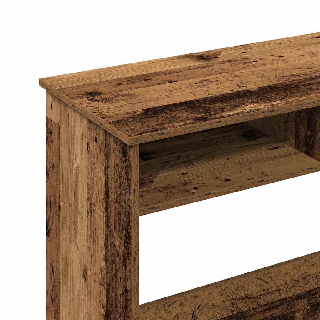 Escritorio con aspecto de madera envejecida, 80 x 40 x 75 cm, con amplia superficie de trabajo y espacio de almacenamiento para oficina en casa, oficina y estudio, versátil mesa de ordenador