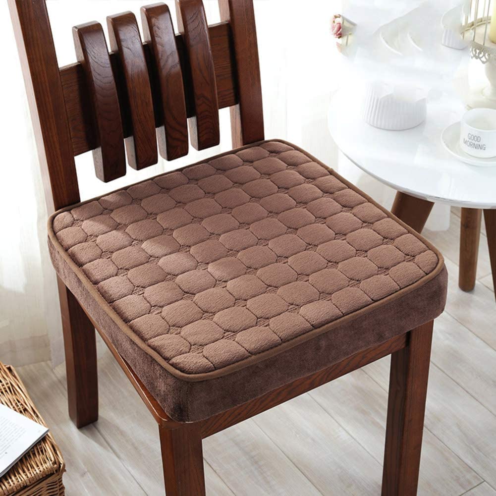 GTYUNZP Booster cushion,Nonslip Seat cushions,Extra-thick Plush Square Firm Four seasons Sponge Office Car Adult Chair cushion pad (Color : B, Size : 50x50x8cm)