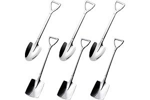 6 Pack Premium Scoop Set | Stainless Steel Ice Cream Spoons & Melon Baller Combo