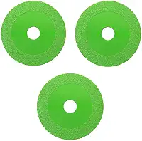 Kit 3 Discos Multiuso para Corte de Espelho Porcelanato Vidro Cerâmica 100 mm (VERDE)