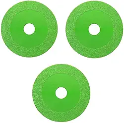 Kit 3 Discos Multiuso para Corte de Espelho Porcelanato Vidro Cerâmica 100 mm (VERDE)