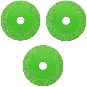Kit 3 Discos Multiuso para Corte de Espelho Porcelanato Vidro Cerâmica 100 mm (VERDE)