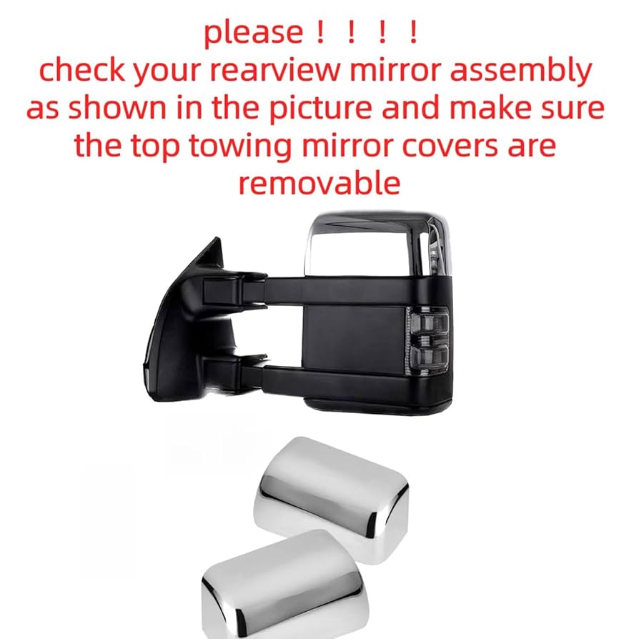 Amazon.com: Abagael Chrome Top Half Mirror Caps Cover Trim