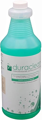 Duraclean - Limpiador de autoclave (4) unidades, 5 limpiezas por botella) para esterilizadores de vapor en autoclave, laboratorio dental y médico