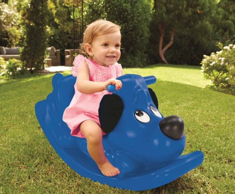 Little Tikes Schaukelpferd , Aktives Spielen für Kleinkinder , Einface Griffe mit Grip und Stabiler Sattel für Sicherheit , Robuste Konstruktion , Hund, (BLAU) – Bild 3