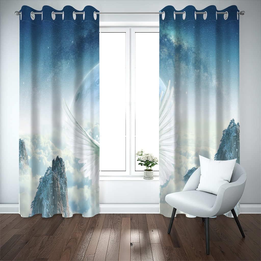 Générique Rideau Occultant Isolant Thermiques Phonique Enfant 3D Animal Licorne Fantaisie Lot De 2 Rideaux Occultants Rideau Opaque avec À Oeillets - Rideaux pour Salon Et Bureau Hôtel