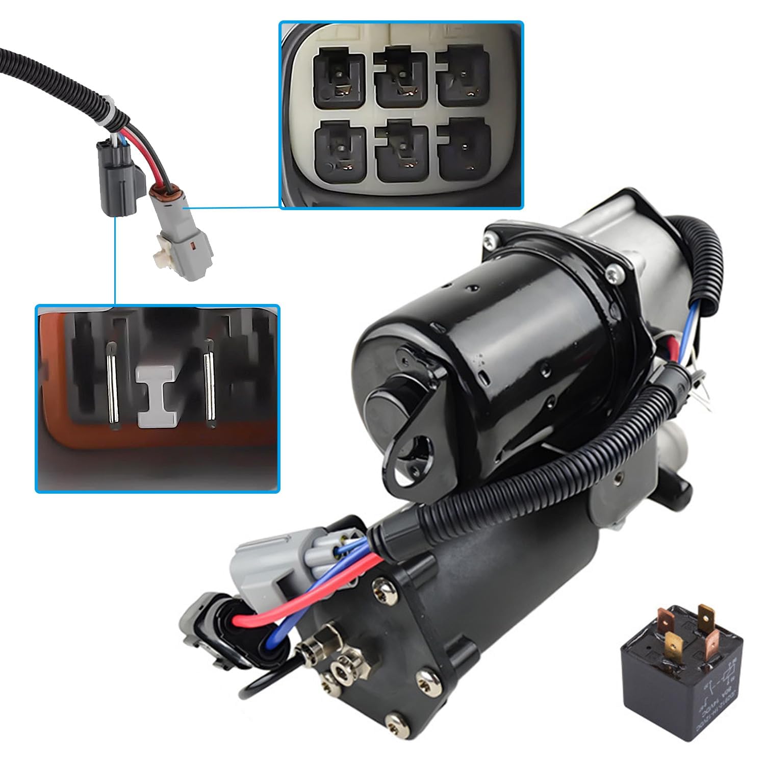 Bomba de compresor de suspensión neumática LR023964 para sistema Hitachi para LR3 2005-2009 LR4 2010-2016 Range Rover Sport L320 chasis 2005-2013, LR015303 LR061663 LR044360 LR0455 251 LR. 037065