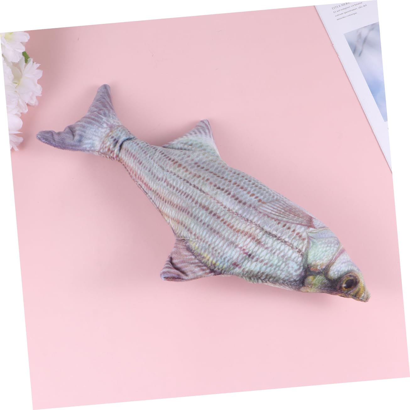 Happyyami 3pièces USB Rechargeable Jouet Poisson Électrique Peluche pour Chats Jouet Interactif Sautant Forme De Bream pour Instinct De Chasse Et Éviter Les Dommages Aux Meubles