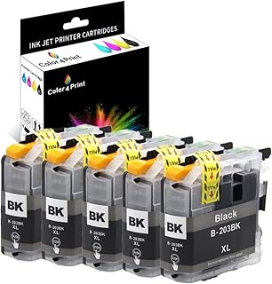SZ 5 Black LC203XL Compatible Ink Cartridge for Brother LC203 XL LC 203 XL for MFC-J460DW MFC-J480DW MFC-J485DW MFC-J680DW MFC-J880DW MFC-J885DW MFC-J4320DW MFC-J4420DW 4620DW J5520DW J5720DW Printer