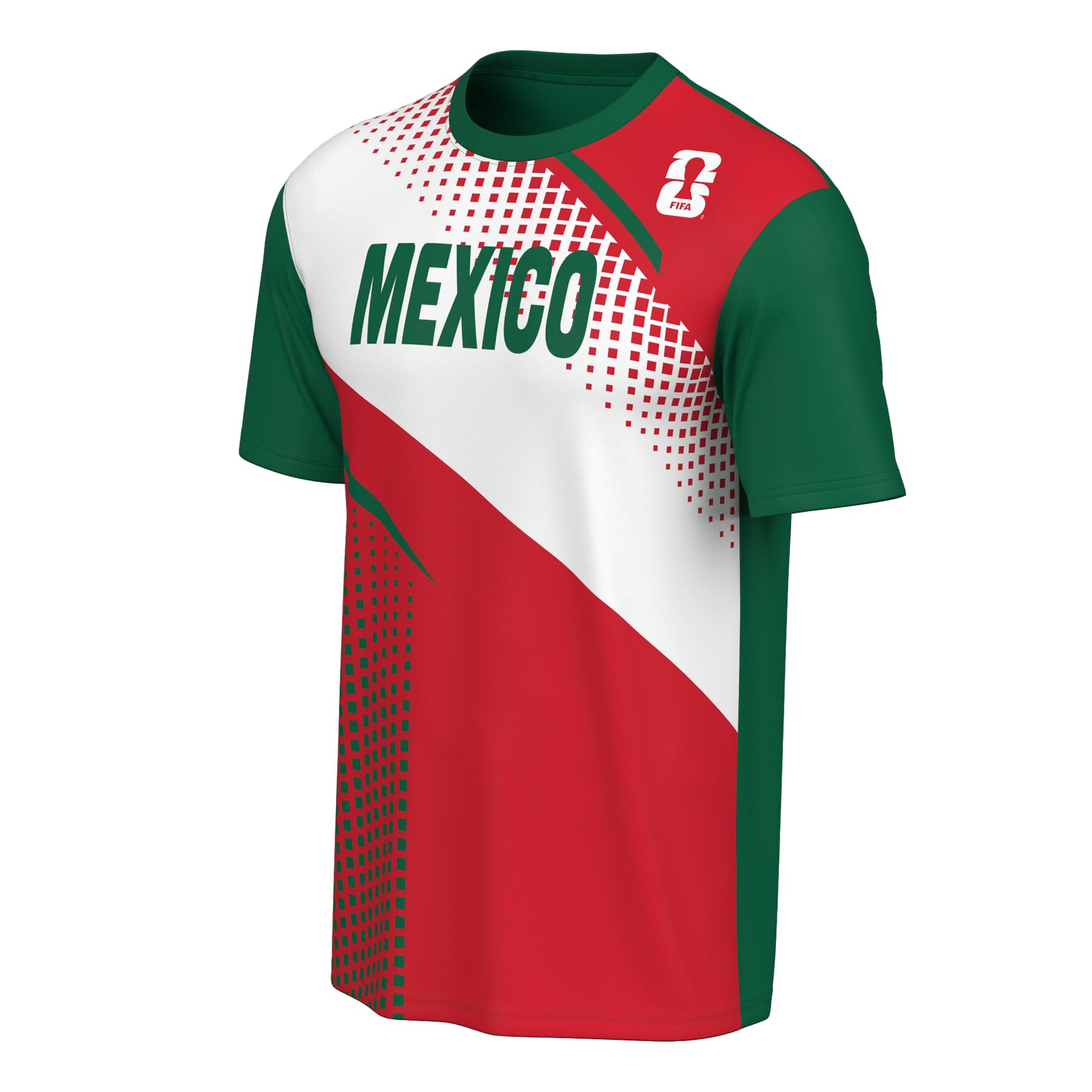 Outerstuff FIFA World Cup 2026 Mens Short Sleeve Country Team Crewneck Top, Mexico, XXL