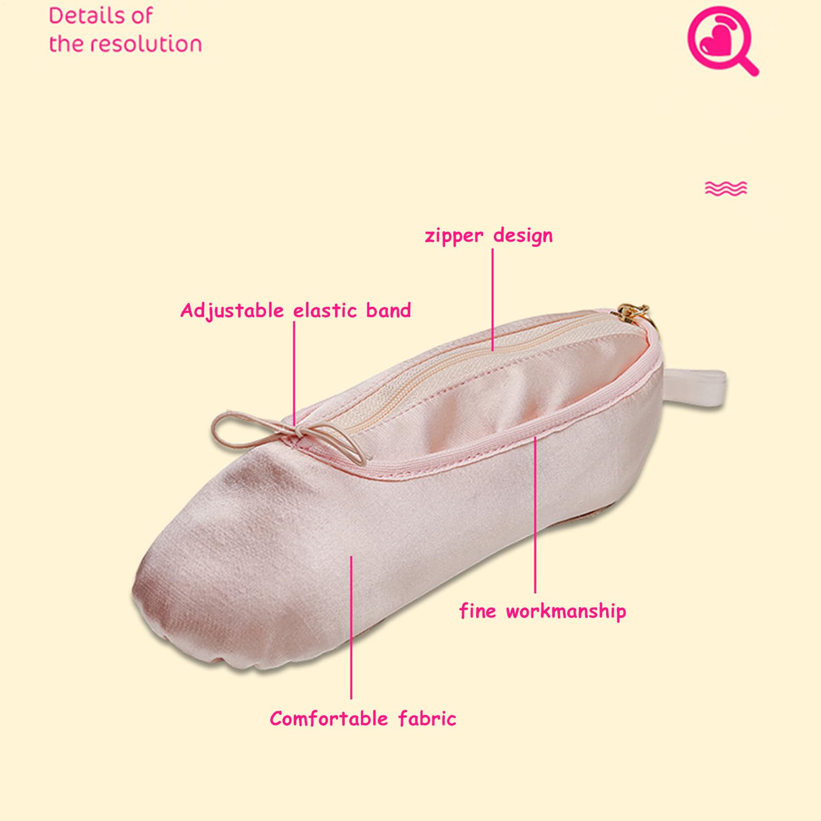 Borsa per scarpe da danza classica da viaggio Custodia da balletto trucco