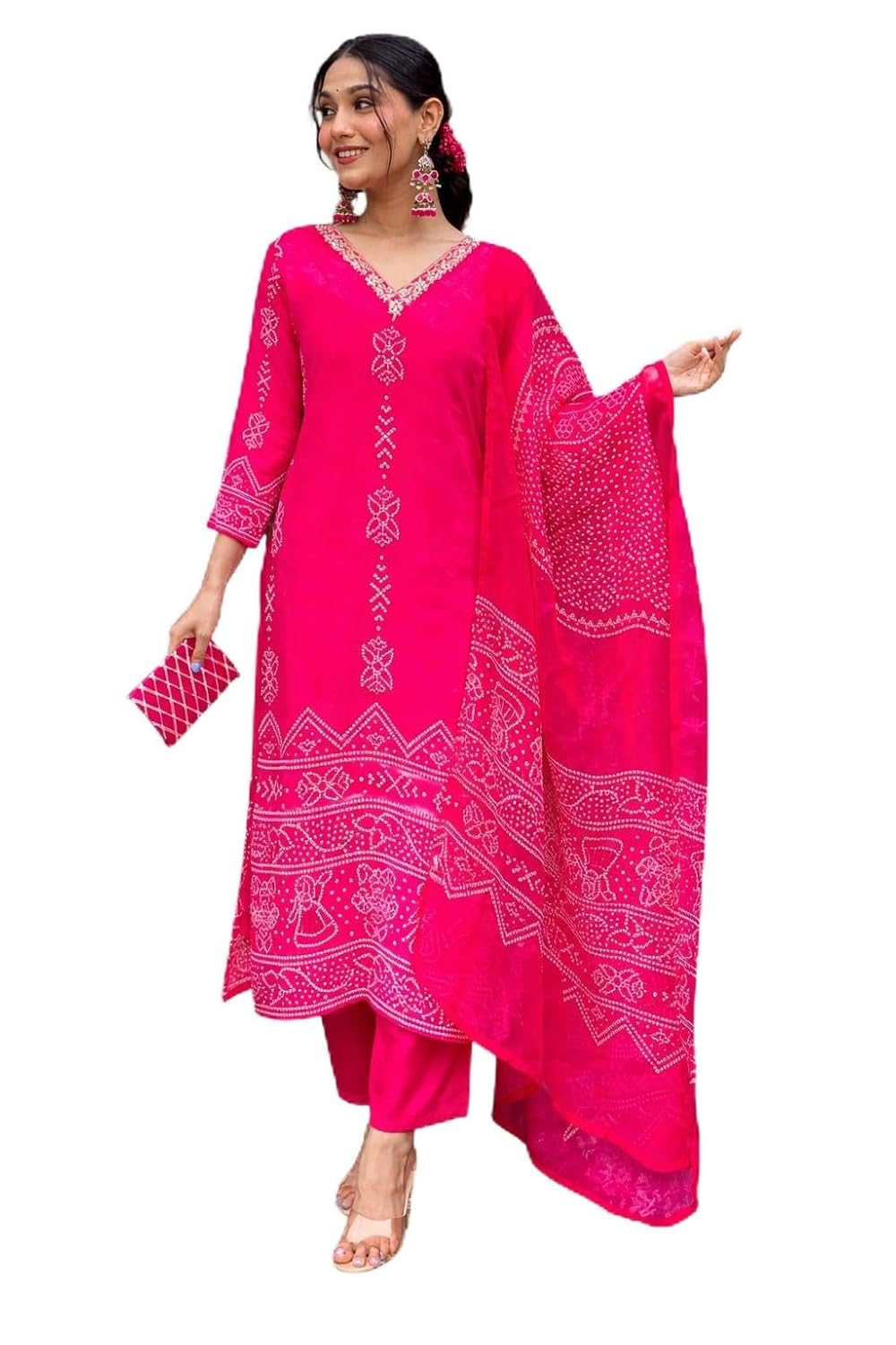 MITZO Kurta Sets for Woman || Kurta Sets for Women Cotton || Women Kurta Sets with Dupatta Cotton || Kurti Pant Set with D...