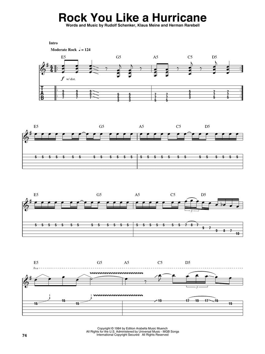 Guitar Play-Along Vol.174 Scorpions + Cd.