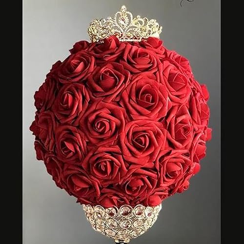 Miniatura 5 de Kobier Flor artificial, 25 piezas de flores falsas de tacto real para el día de la madre, ramos de bricolaje, bodas, fiestas de bebé, decoración del