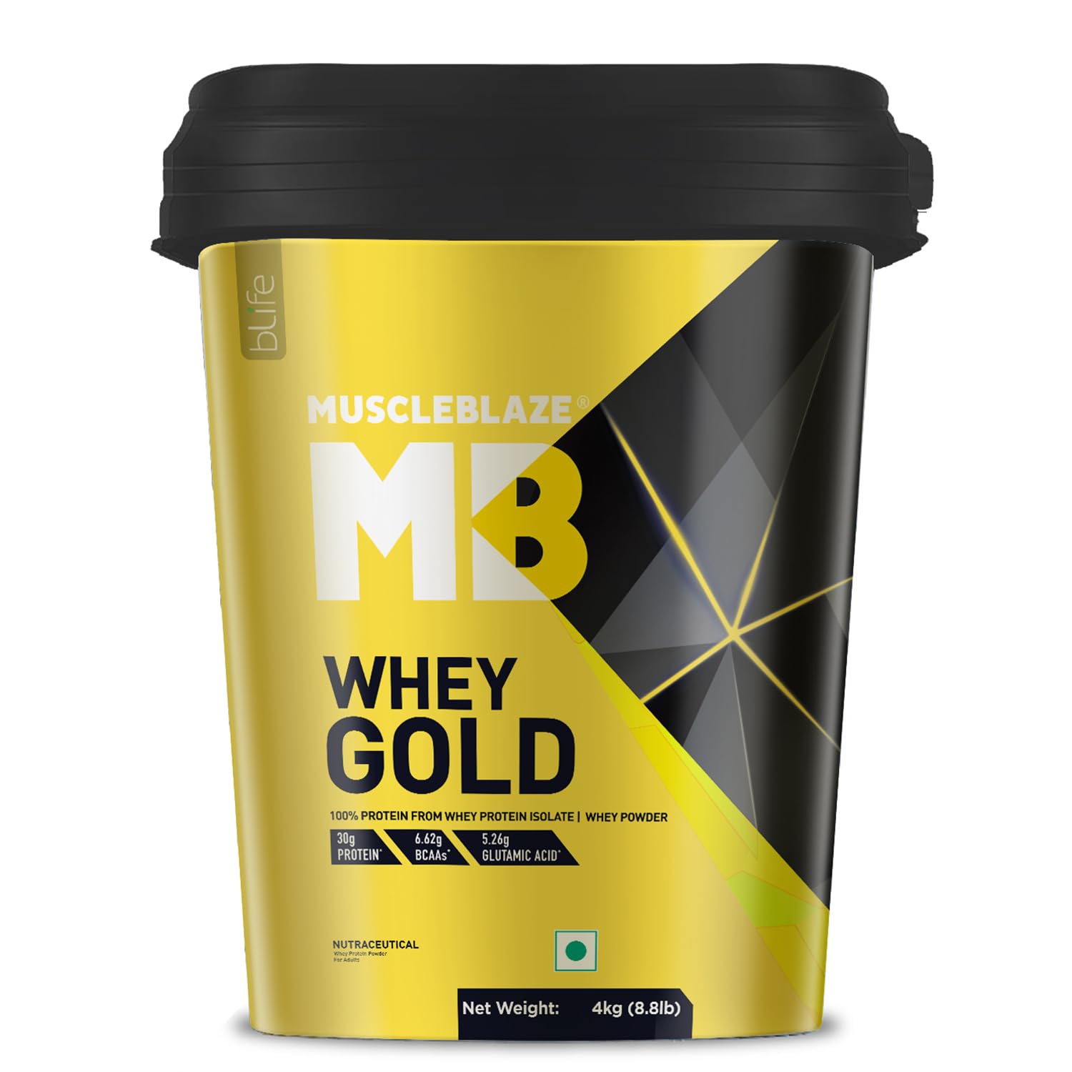 Buy MuscleBlaze Whey Gold, 100 Whey Protein Isolate, Labdoor USA