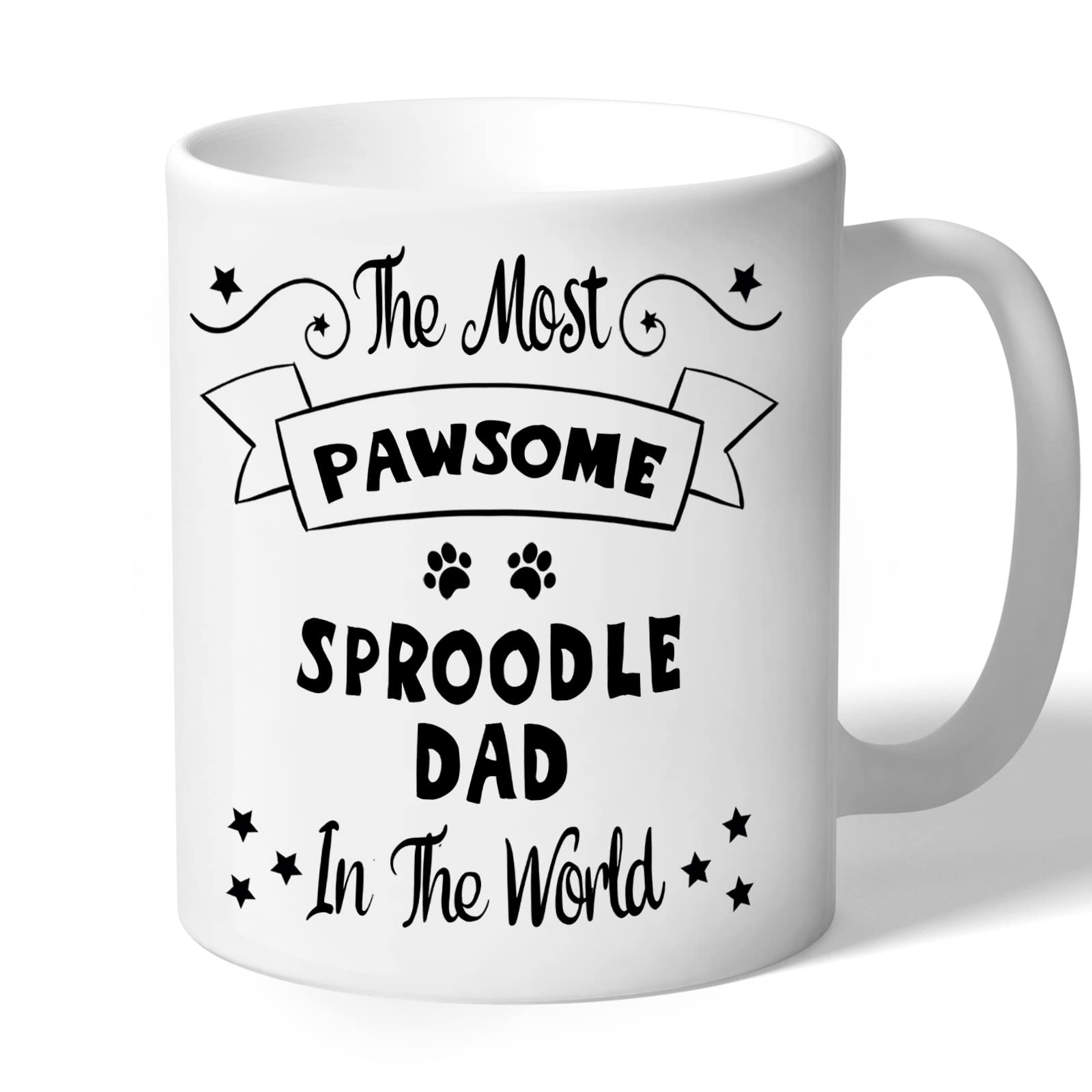 Dog Lovers Collection Sproodle Dad Mug - Pawsome - Sproodle Gifts (Black Print)
