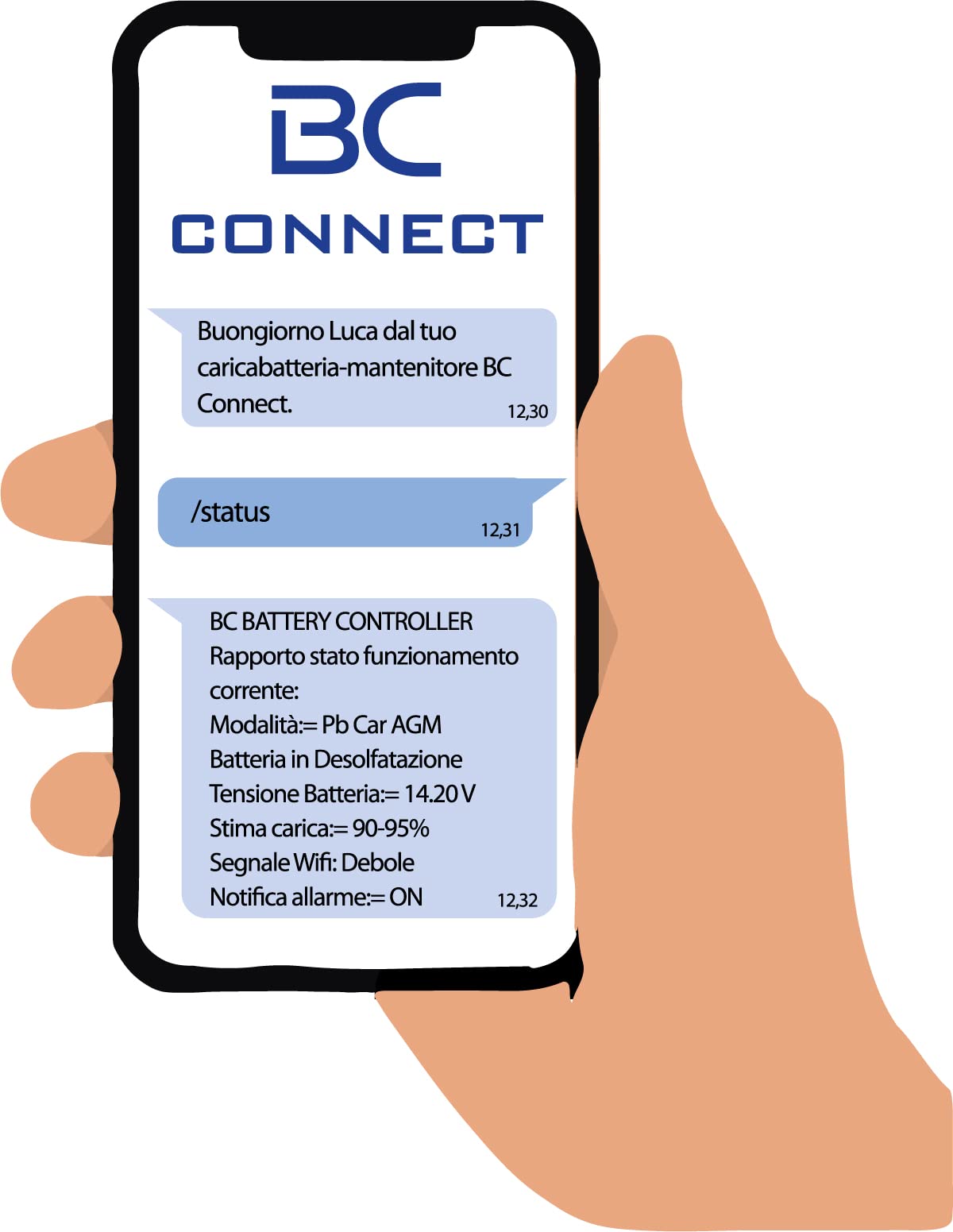 BC Battery Controller CONNECT Caricabatterie/Mantenitore WIFI Intelligente 1Amp/5Amp per Batterie 12V Piombo/Litio per Auto, Moto, Scooter, Barche, Camion, Camper fino a 160Ah