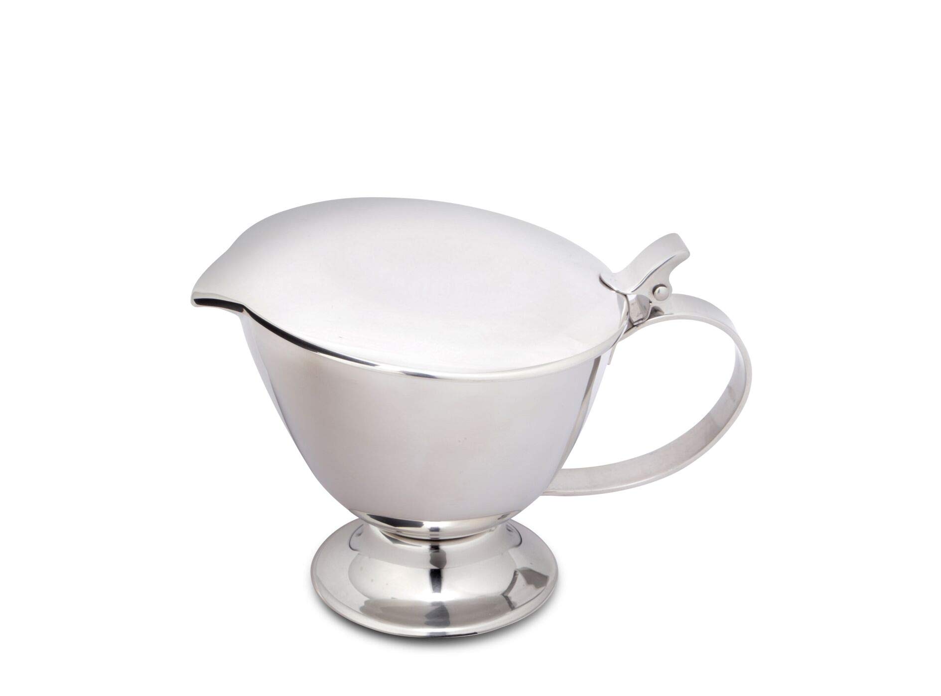 Weis Saucière avec couvercle 450 ml en acier inoxydable argenté, dimensions : 17 x 12,3 x 12 cm, 15880