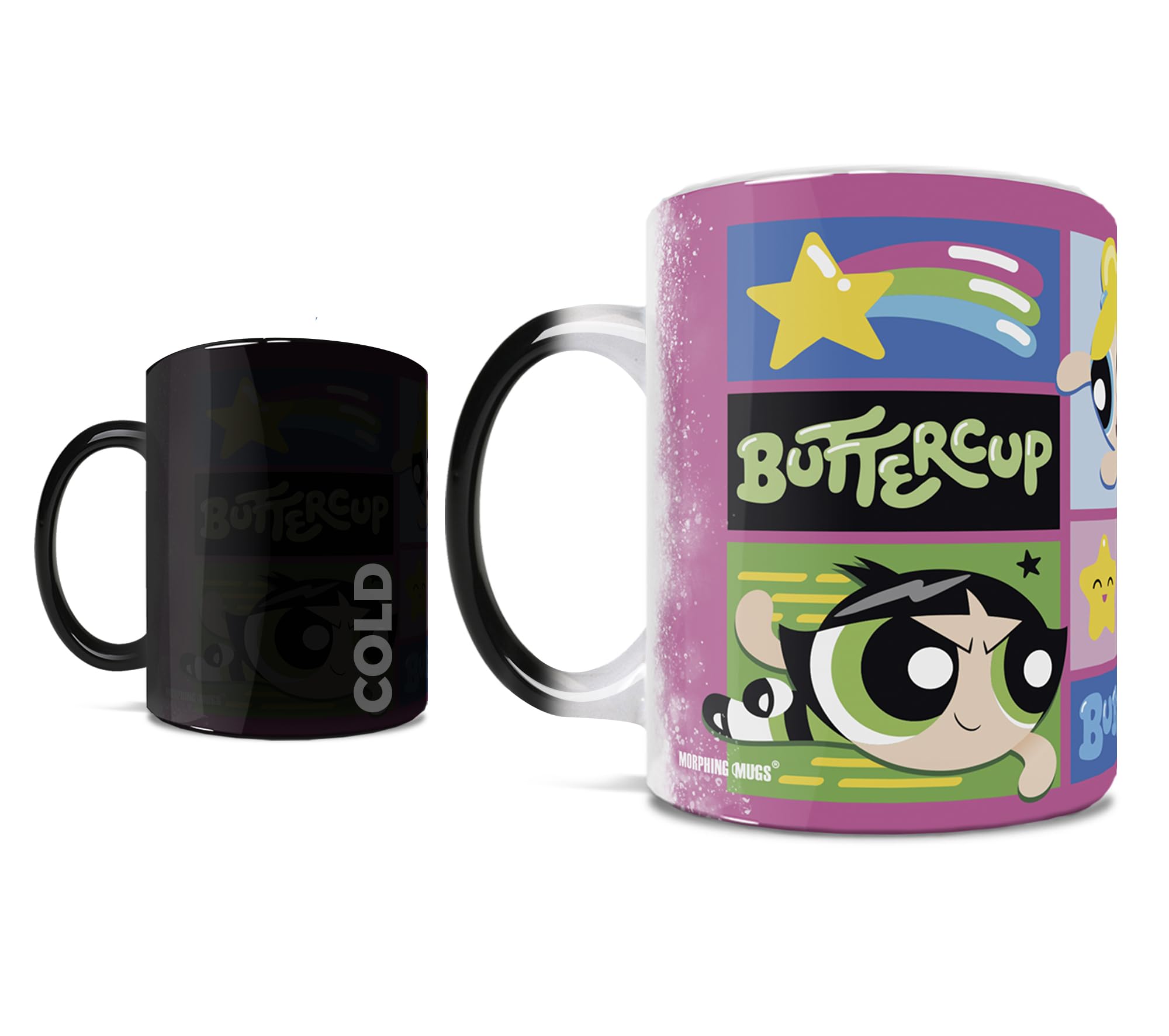 Morphing Mugs The Powerpuff Girls – Blossom Bubbles Buttercup – One 11 oz Color Changing Ceramic Mug – Image Revealed When HOT Liquid is Added!