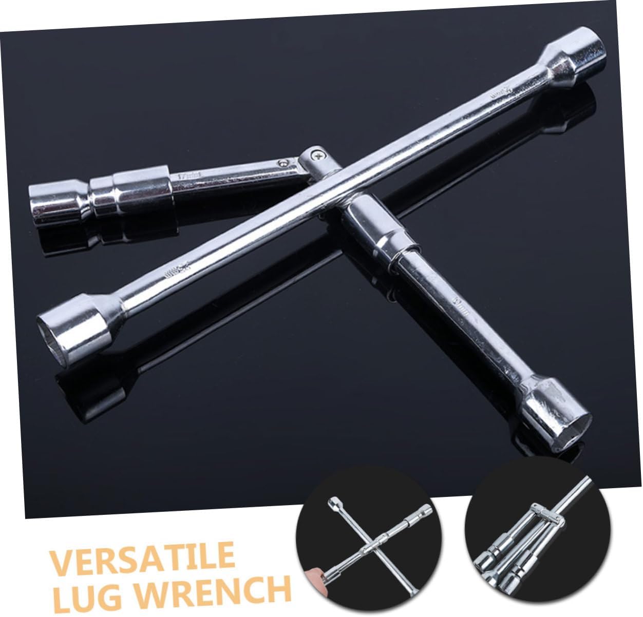 Lug Wrench Tire Repair Tool for Easy Lug Nut Removal Heavy Duty Construction Ergonomic Grip for Comfortable Use