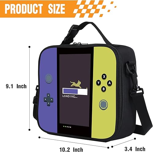 Miniatura 4 de Consola de juegos para niños, bolsa de almuerzo aislada para videojuegos, lonchera reutilizable, de gran capacidad, portátil, con etiqueta de