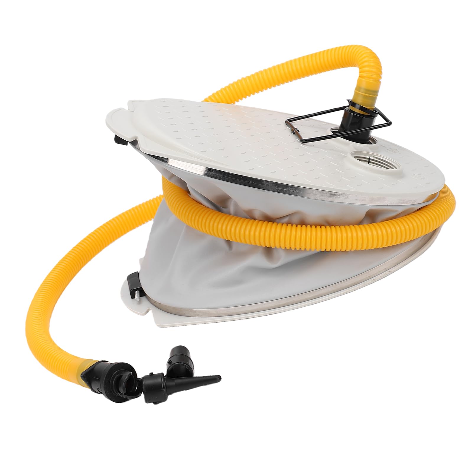 Bomba de Aire para Pies, Inflador Portátil de Doble Acción para Barcos Inflables, Anillo de Natación para Kayak, Material Plástico