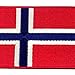 Norway Flag Embroidered Emblem Norwegian National Iron On Sew On Patch