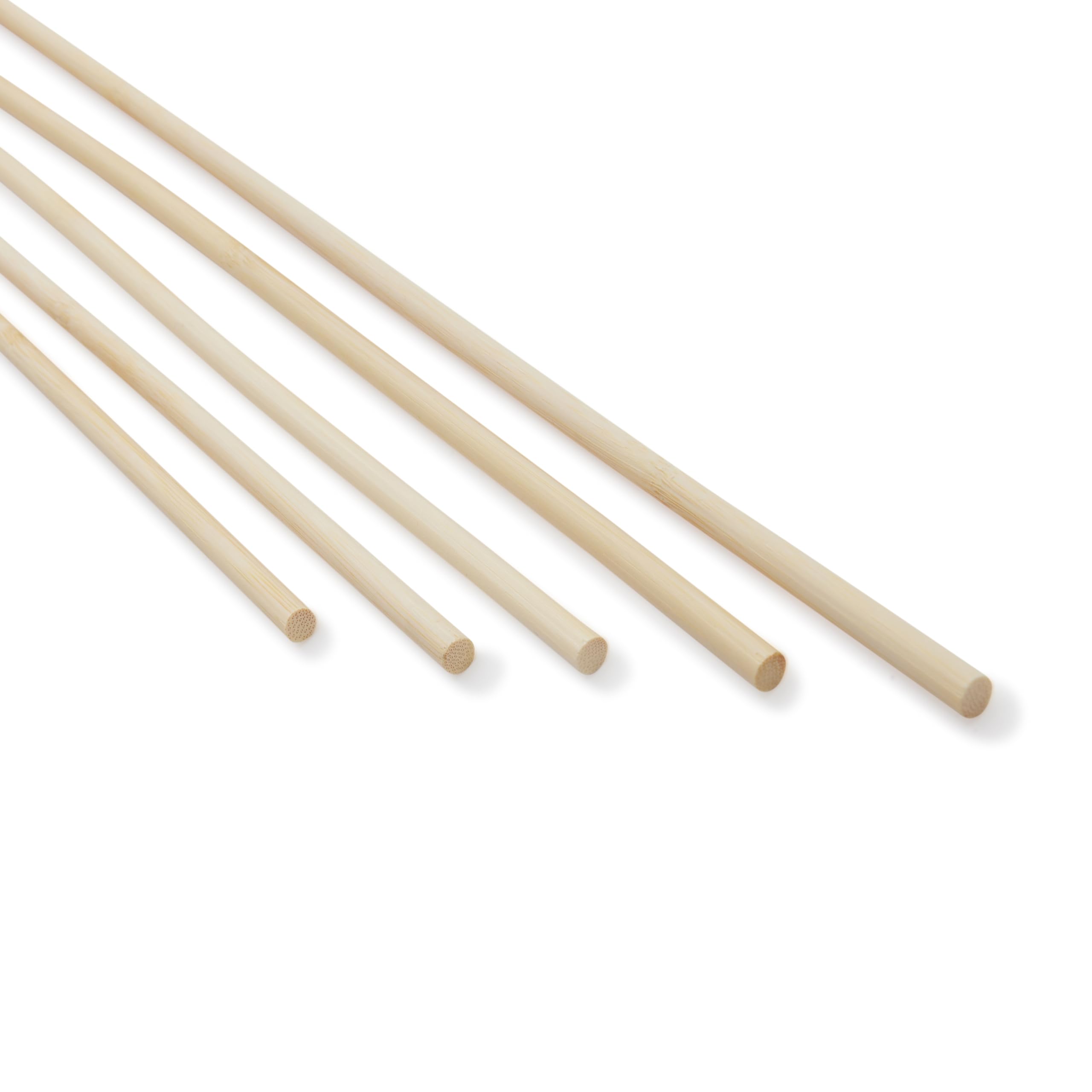 Mendi 40 Tutor Varilla de Bambu de 70 cm y 8 mm diámetro para Plantas, jardineria, Huerta...