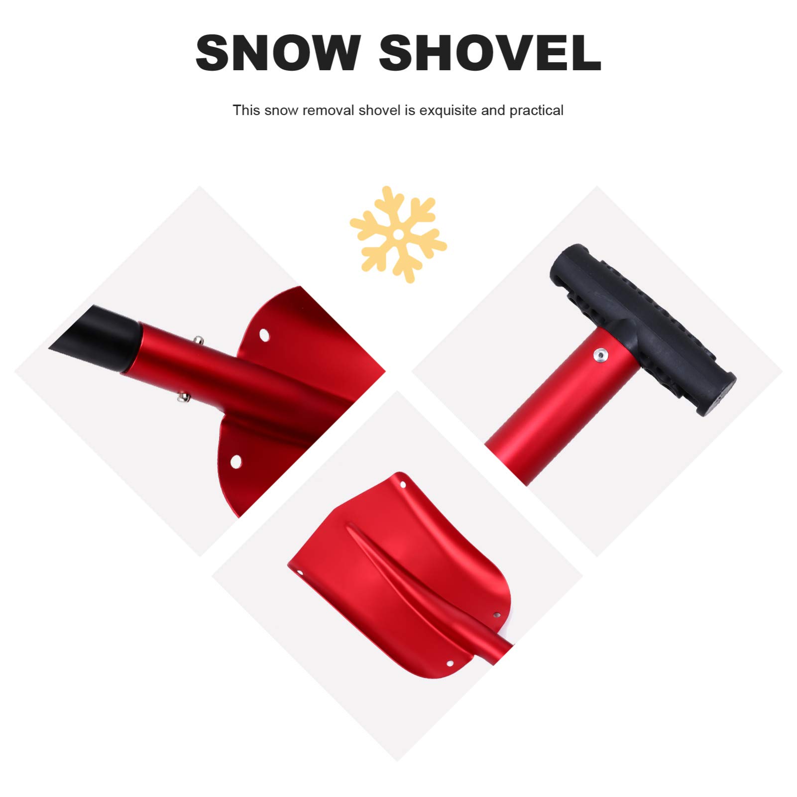 YARNOW Pala De Nieve Telescópica para Vehículos Quitanieves Multiusos De Aluminio Herramienta para Limpiar Nieve y Hielo Coches Usada Invierno