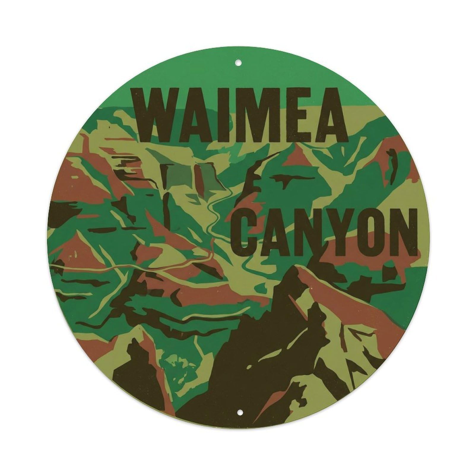 Waimea Canyon Gorge Hawaii Nature Pacific Travel Metal Tin Sign