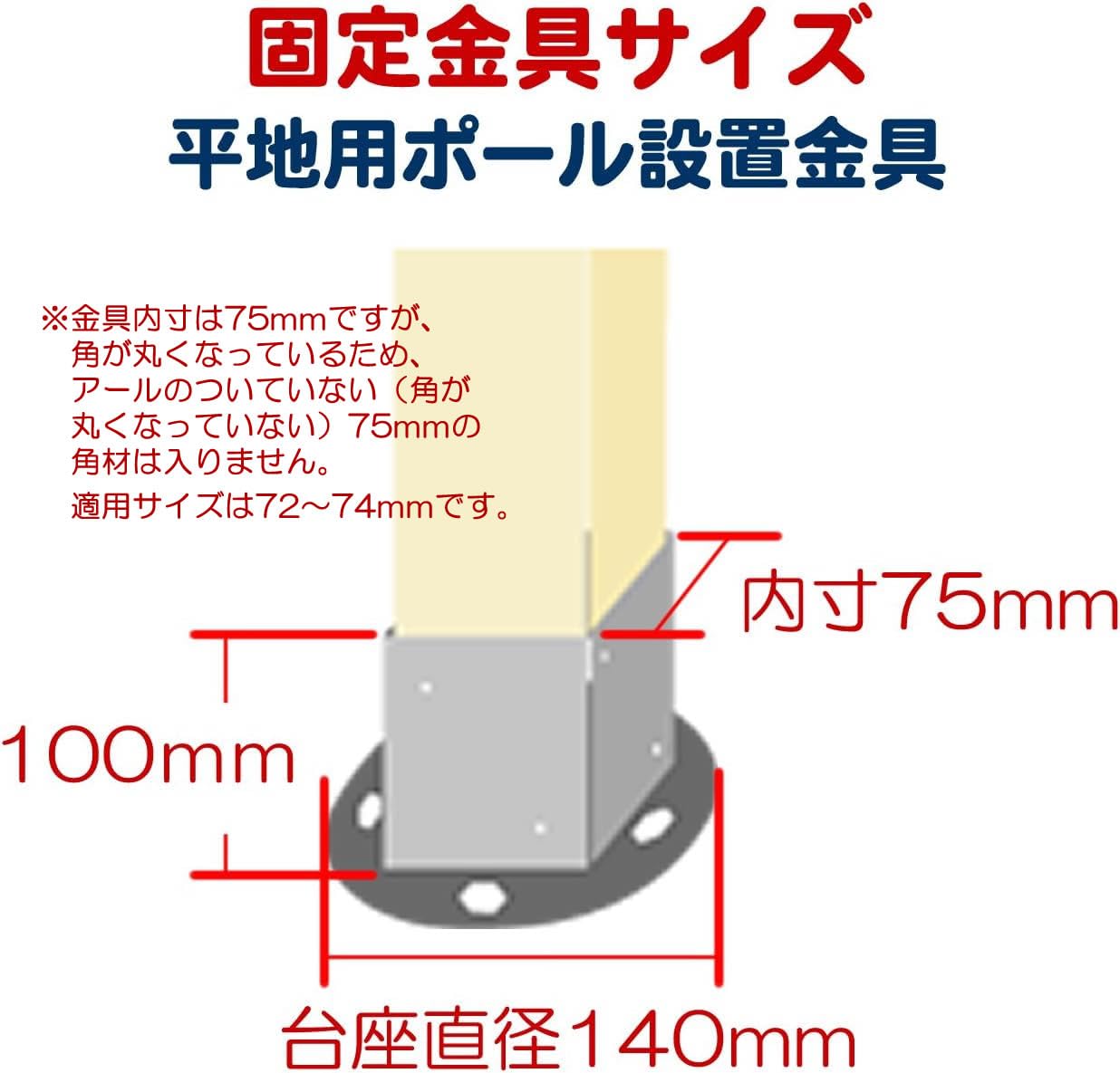 フェンス等の支柱 埋め込み タイプ Amazon | ガーデンガーデン ラティス・フェンス用の支柱[72-74mm角]に