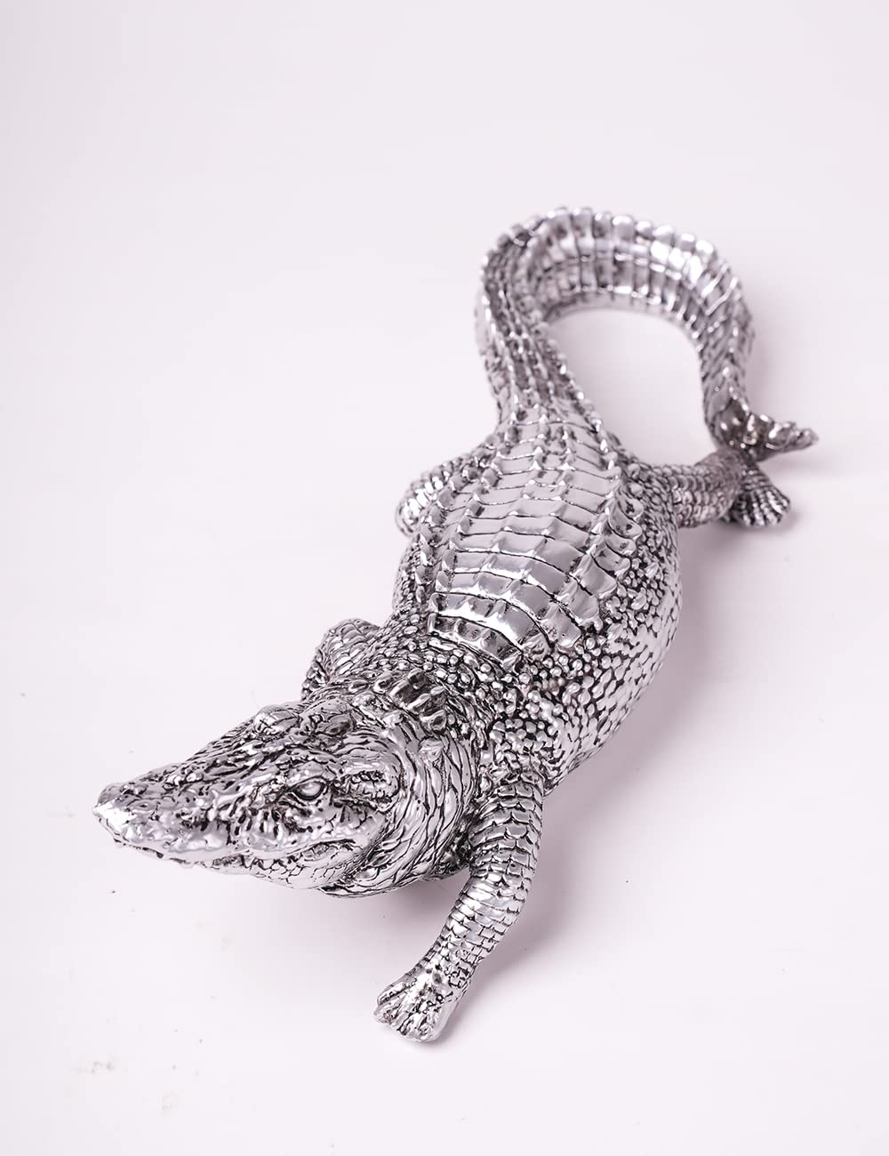 HAUCOZE Cocodrilo Figura Escultura Modern Decoración Animal Adorno 36cm