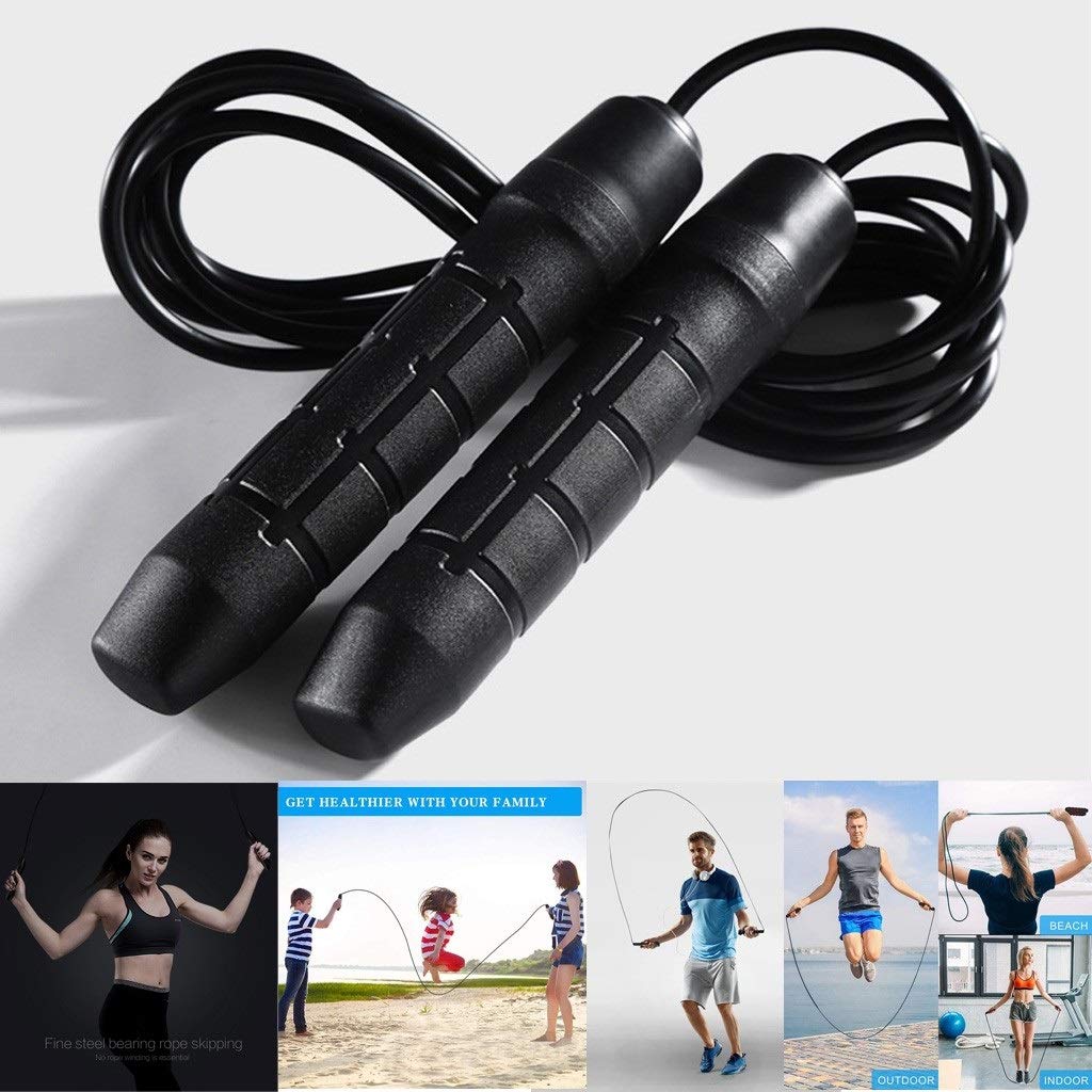 Cuerda para saltar de 3 .0 M, rodamiento de bolas de velocidad, cuerda para saltar, cuerdas para saltar de alambre de acero para boxeo, gimnasio, entrenamiento físico
