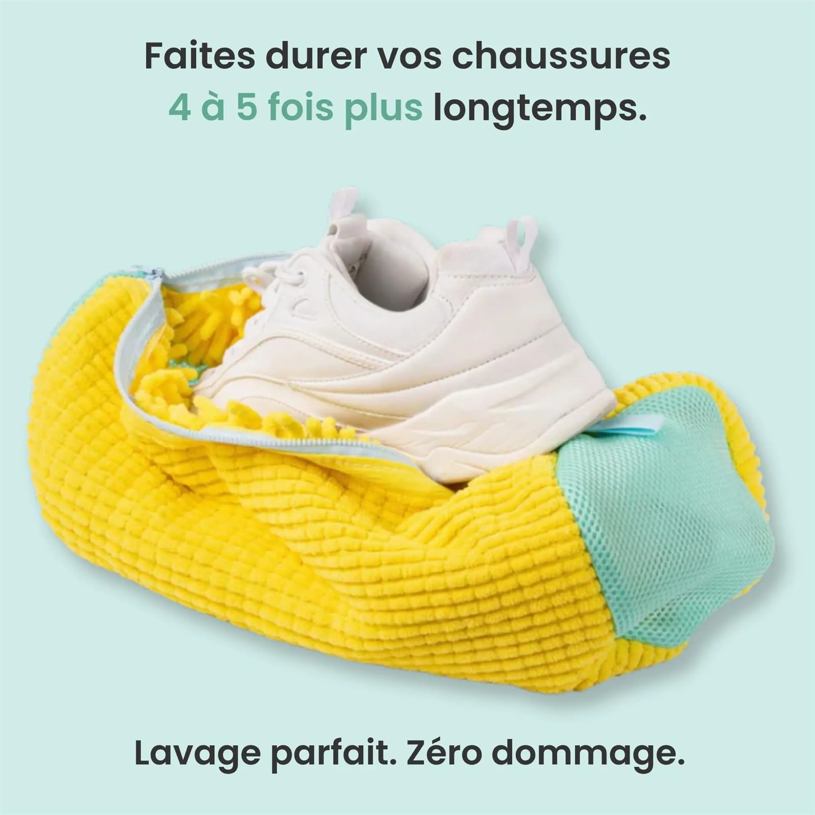 BagIt - Sac de Lavage pour Chaussures 360° avec Fermeture Éclair, Sac pour Machine à Laver, Protection Contre Les Dommages