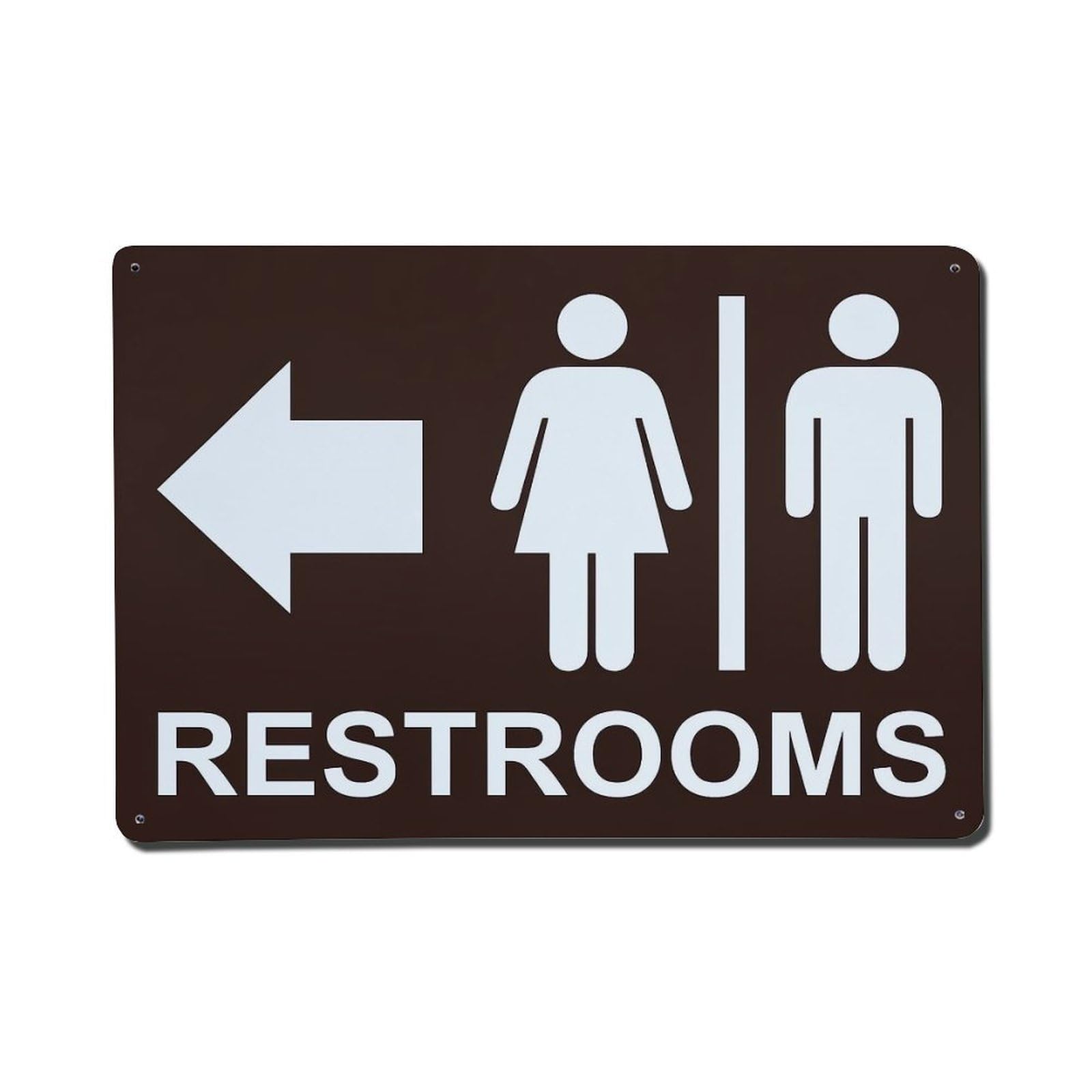 Nestemfo Vintage Restroom Sign With Arrow Tin Sign Metal Sign, Living Room,Bar, Home, Bedroom Wall Decor,Retro Metal Poster 8X12 Inches