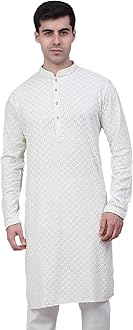 JompersMen's Chikankari Embroidered and Sequence Kurtas