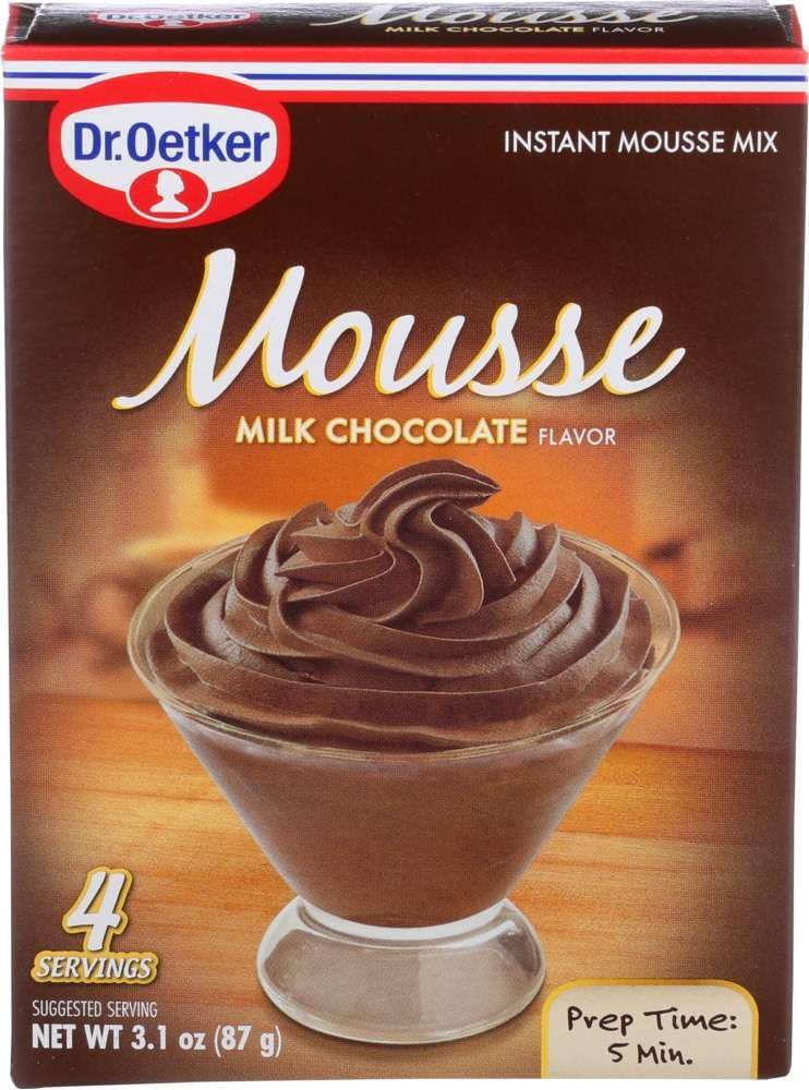 Dr Oetker Milk Chocolate Mousse, 3.1 oz, Pack of 6