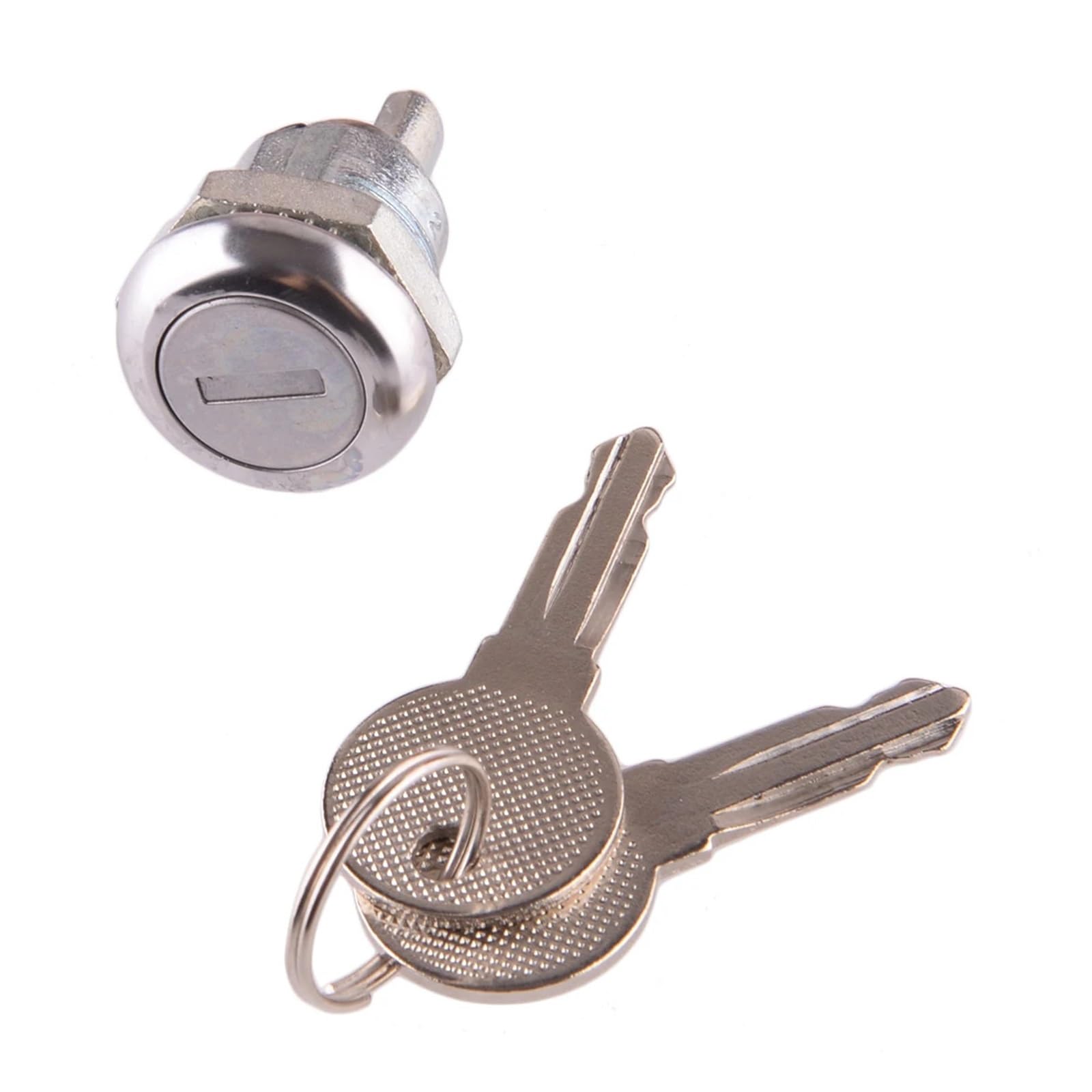 Cylinder Lock, Car Rear Lock Cylinder with Keys Fit for Folding T Handle Latch Toolbox Truck Trailer RV Motorhome Electrical Cabinet Silver