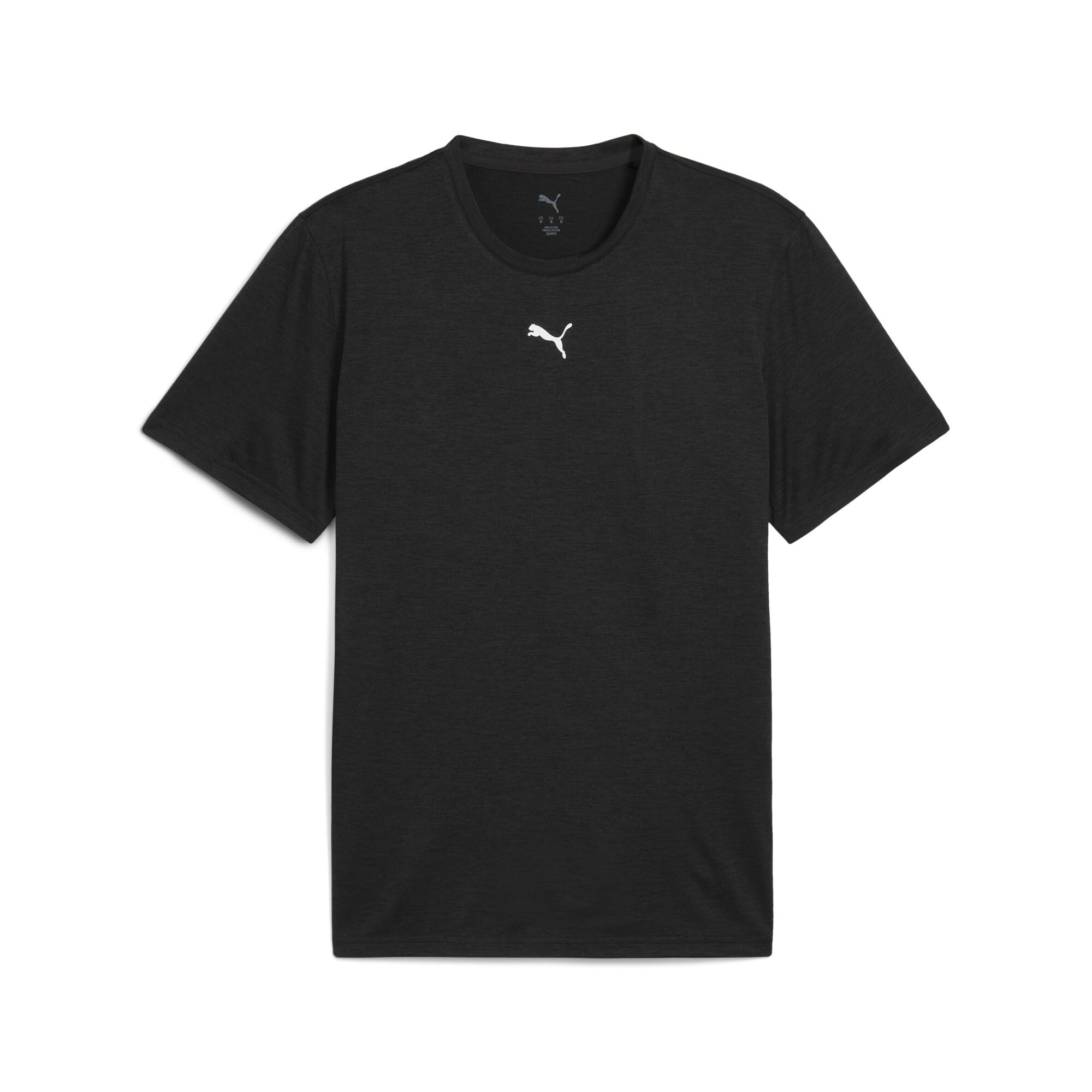 Puma Men's Train All Day Essentials Heather Tee - Black Heather - L