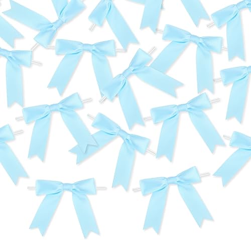 Miniatura 3 de 50 lazos de satén de 3 pulgadas, lazos preatados para manualidades, bolsas de golosinas, cesta de envoltura de regalo, boda, baby shower,